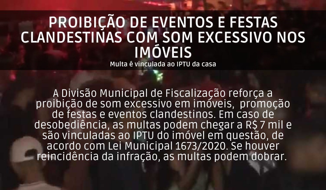 Entre janeiro e agosto/21, Fiscalização Municipal e Polícias Civil e Militar autuaram 75 residências com som excessivo