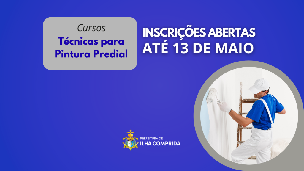 Vagas abertas para curso gratuito de Pintura Predial