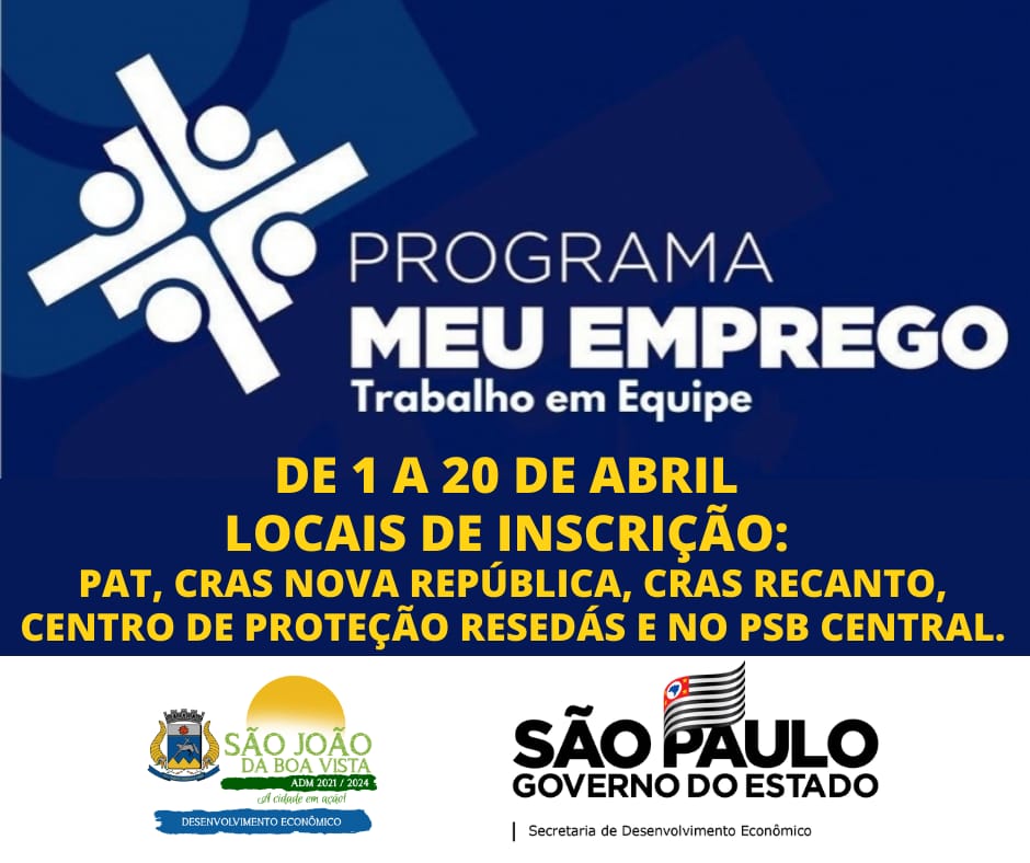 Prefeitura Lança Nova Turma Do Programa Meu Emprego Trabalho Em Equipe Prefeitura De São 9080