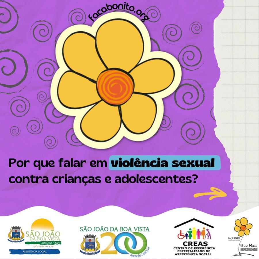 Dia 18 de maio é o Dia Nacional de Combate ao abuso e a exploração sexual contra crianças e adolescentes.