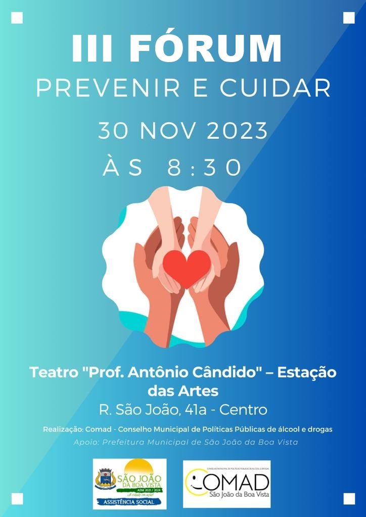 III Fórum Prevenir e Cuidar será dia 30 de novembro