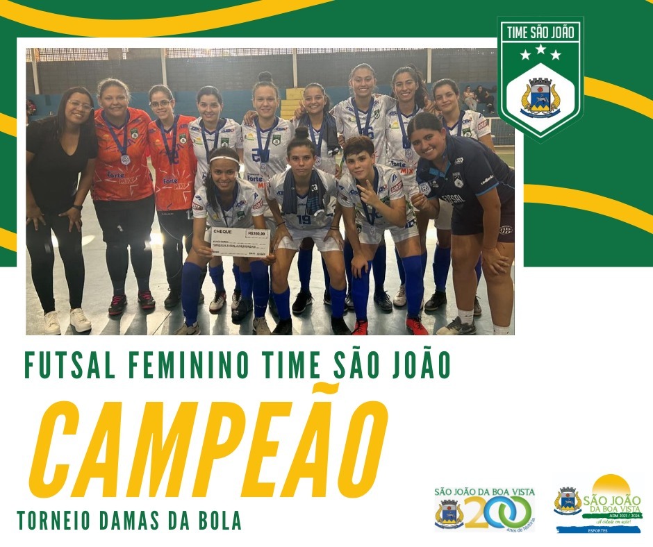 Equipe feminina de futsal do Time São João é destaque na região