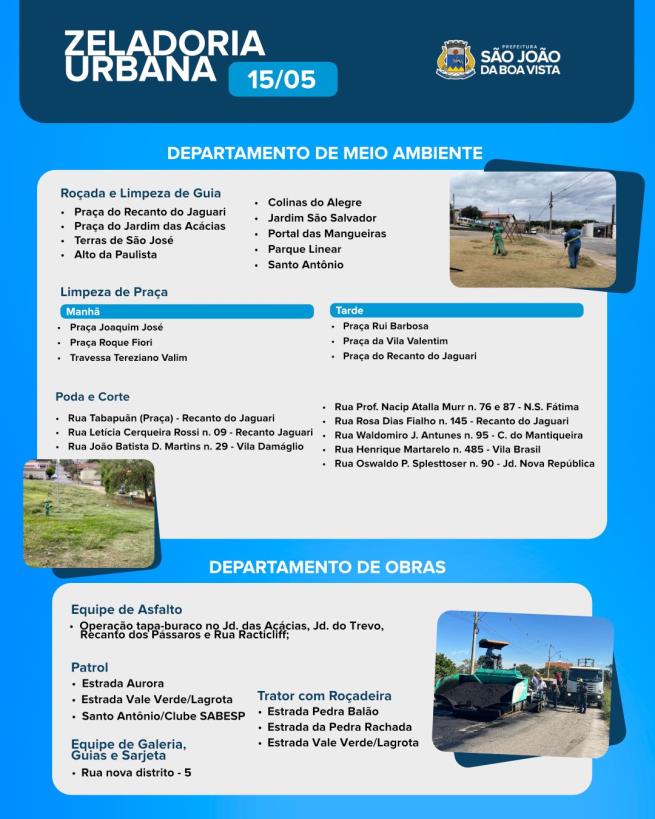Imagem de As equipes dos departamentos de Obras e de Ambiente seguem trabalhando nesta sexta-feira, 15.