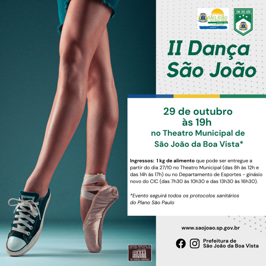 II Dança São João ocorre em 29 de outubro, comemorando os 107 anos do Theatro Municipal