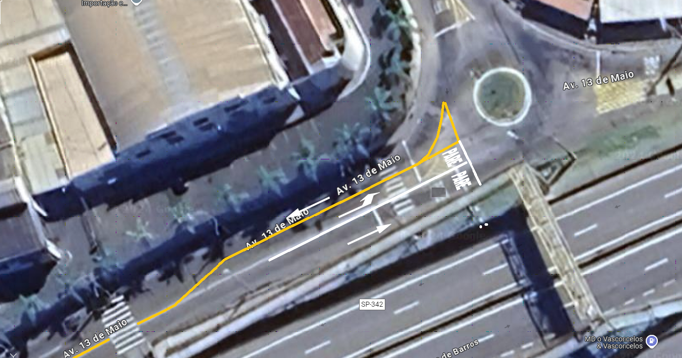 Implementação de segunda faixa na Av. 13 de maio