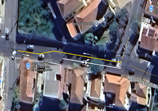 Implementação segunda faixa na Rua Santo Antonio