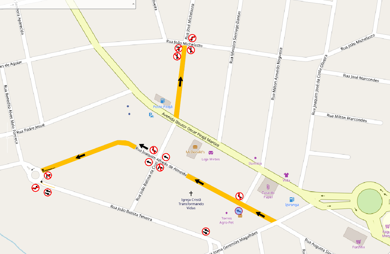 Alteração sentido da via Rua Joaquim Alfredo de Almeida