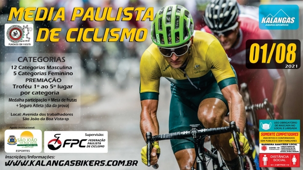Com apoio do Departamento de Esportes, São João recebe o Media Paulista de Ciclismo