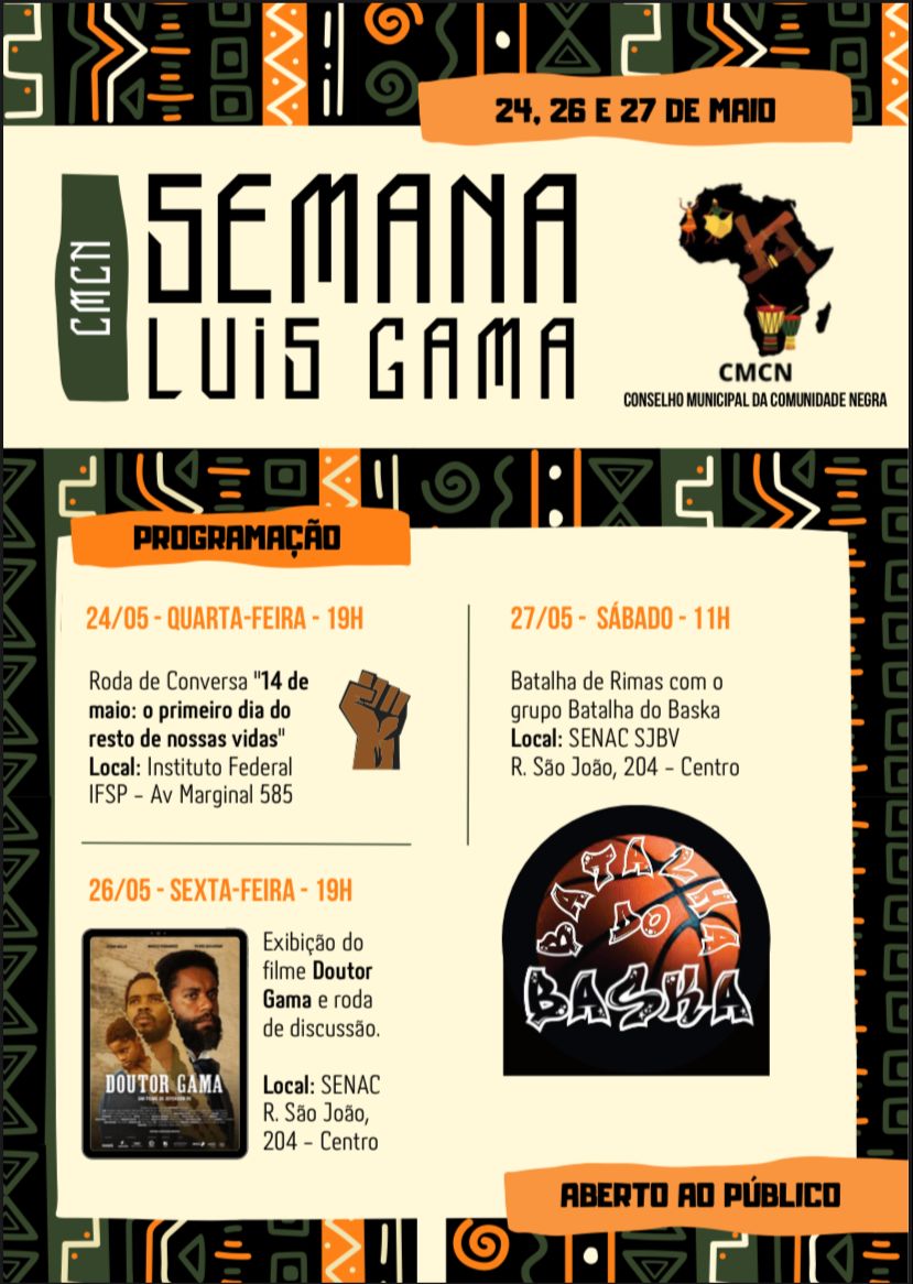 Semana Luis Gama tem eventos gratuitos valorizando a comunidade negra