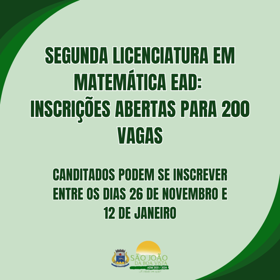 IFSP e Prefeitura de São João da Boa Vista oferecem especialização em Matemática para profissionais de Ciências Exatas.