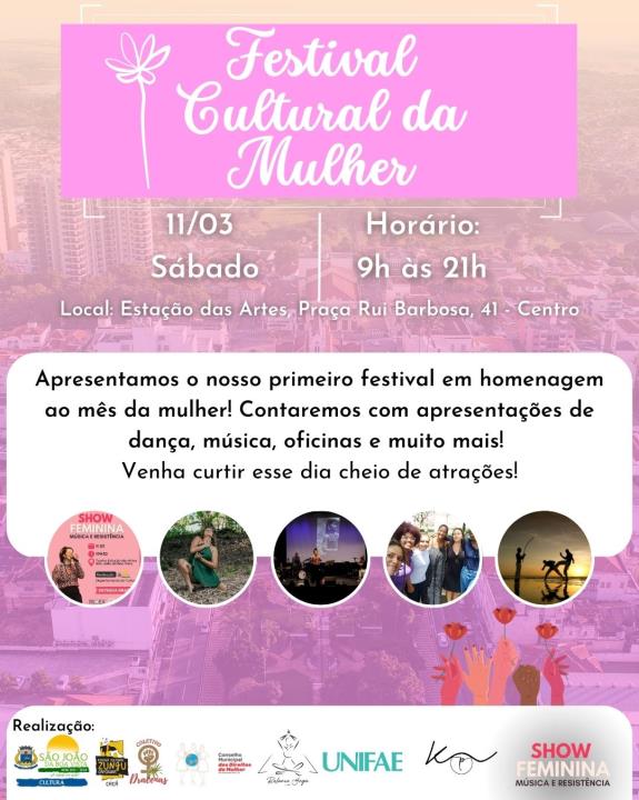 1º Festival Cultural da Mulher é neste sábado