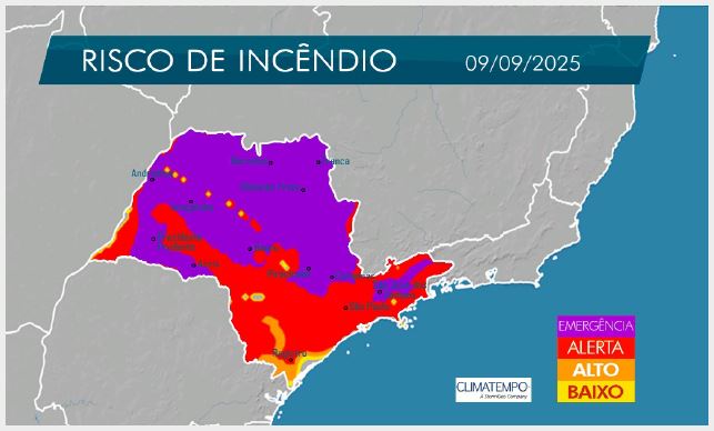 Defesa Civil alerta para risco de incêndios em São João
