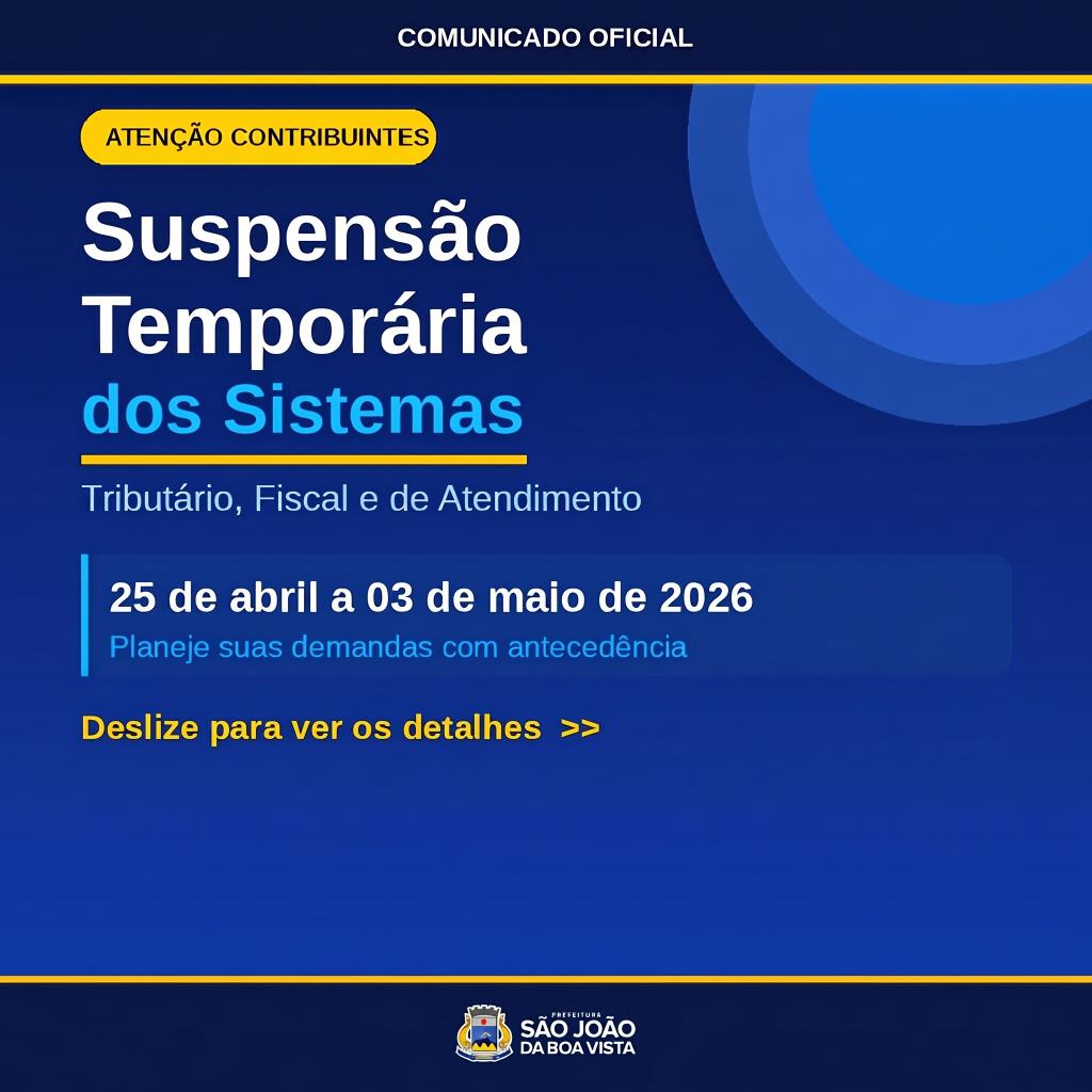 Imagem de Suspensão do sistema tributário e fiscal até 03/05