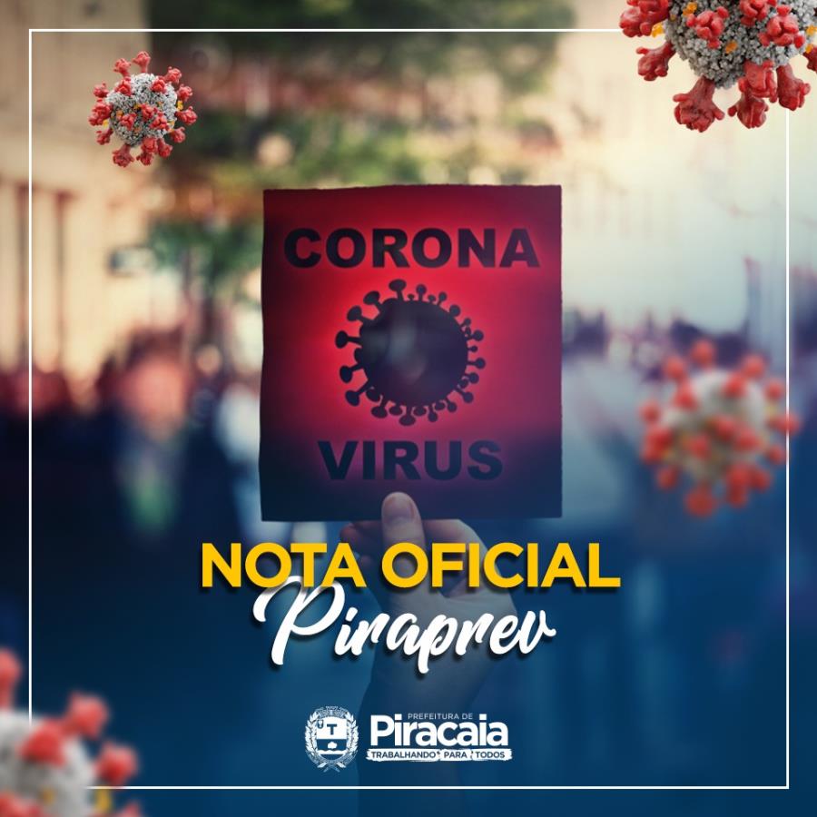 NOTA OFICIAL PIRAPREV SOBRE CORONAVÍRUS