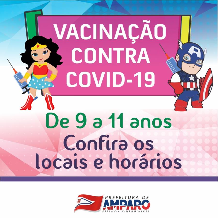 Amparo inicia a vacinação de crianças de 9 a 11 anos