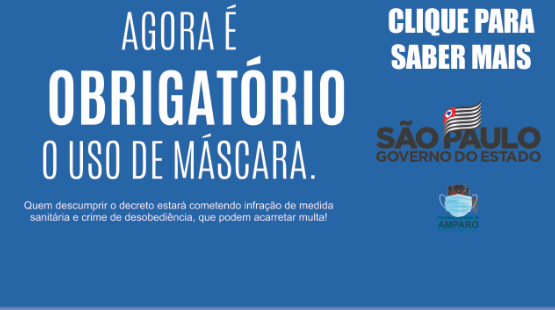 Uso obrigatório de máscaras