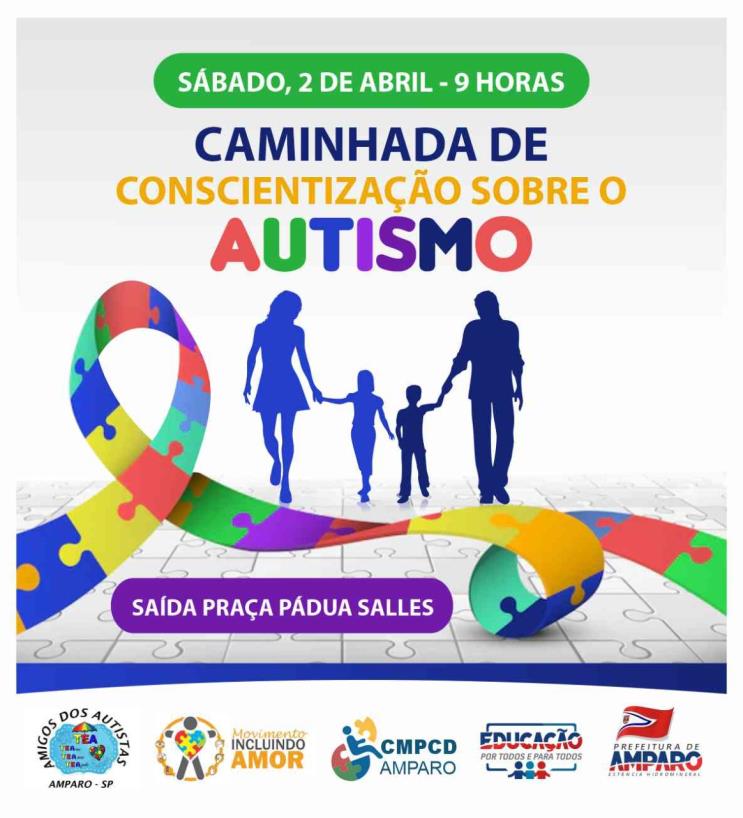 Caminhada de Conscientização sobre o Autismo acontece no sábado