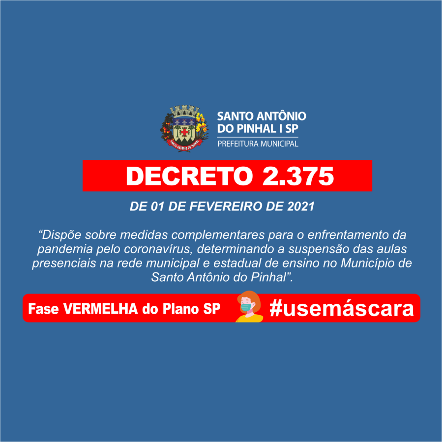 DECRETO Nº 2.375 DE 01 DE FEVEREIRO DE 2.021.