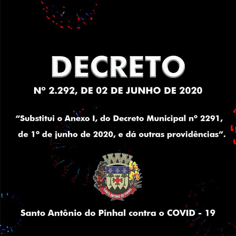 DECRETO Nº 2.292, DE 02 DE JUNHO DE 2020
