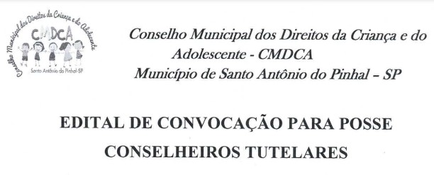Convocação dos Eleitos para o Conselho Tutelar de Santo Antônio do Pinhal