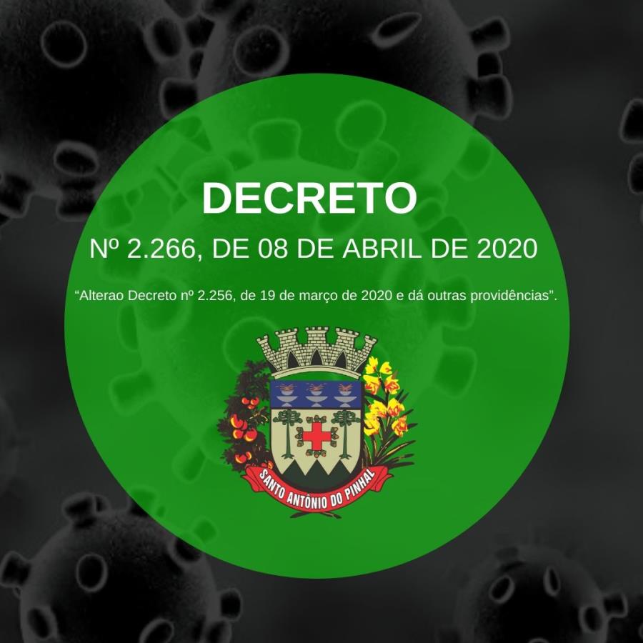 DECRETO Nº 2.266, DE 08 DE ABRIL DE 2020