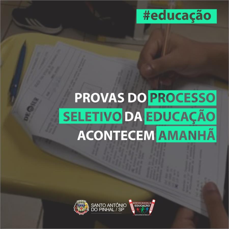 Provas Do Processo Seletivo Da Educa O Acontecem Domingo Prefeitura