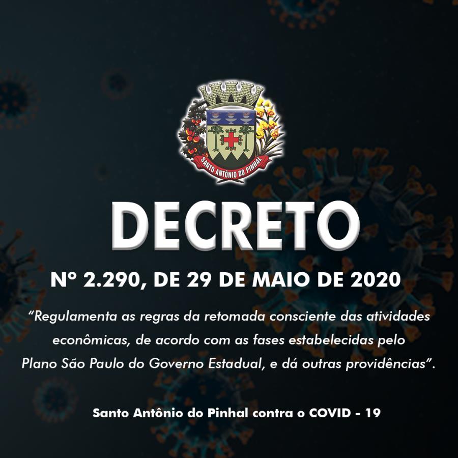 DECRETO Nº 2.290, DE 29 DE MAIO DE 2020