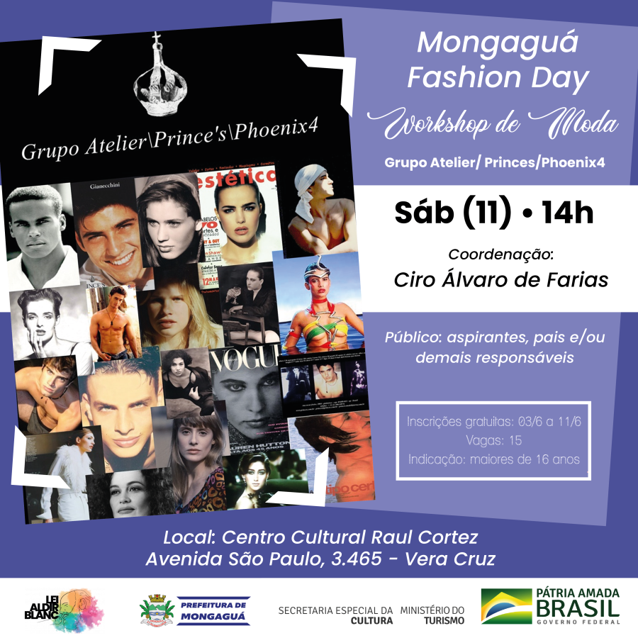 Mongaguá conta com workshop gratuito de moda, no dia 11