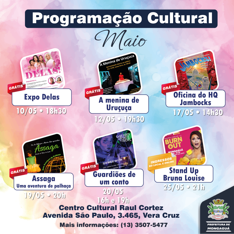 Programação Cultural De Maio Conta Com Atrações Para Todos Os Públicos Prefeitura De Mongaguá 6498