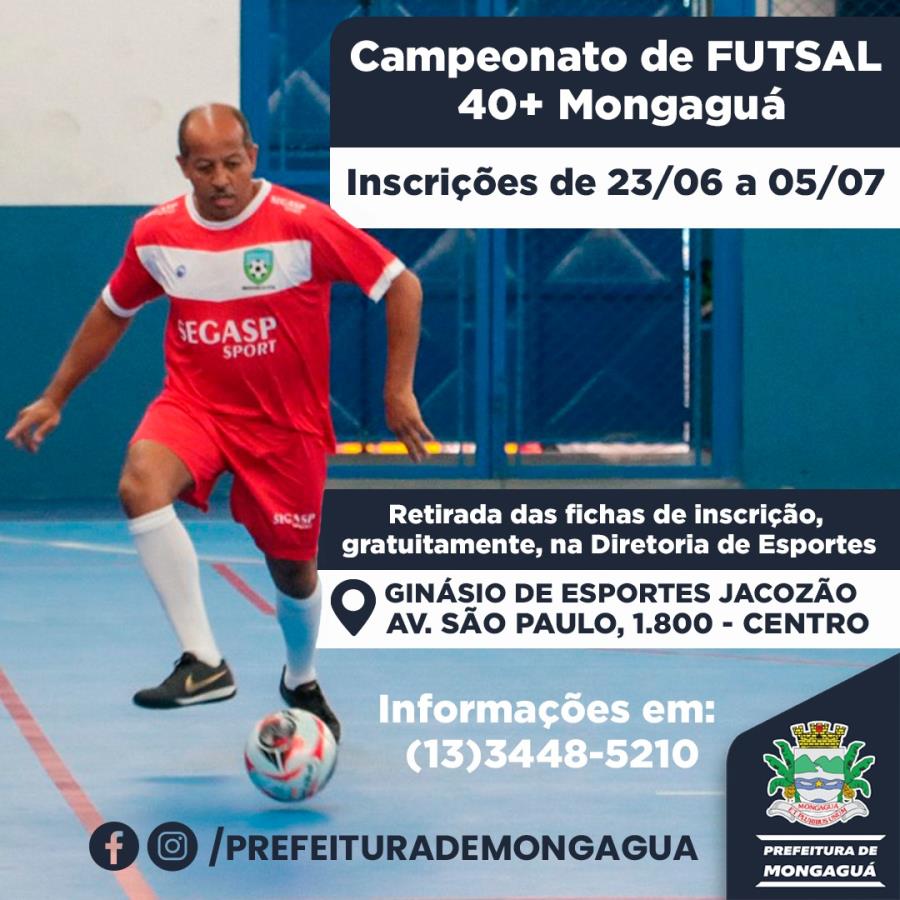 Campeonato de Futsal 40+ Mongaguá acontece em julho