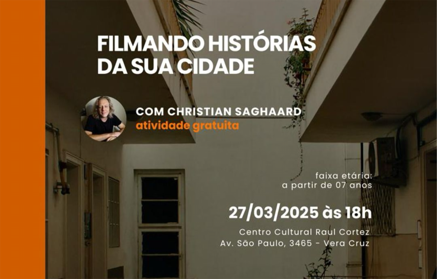 Pontos MIS: oficina ‘Filmando Histórias da sua Cidade’, acontece nesta quinta-feira (27)