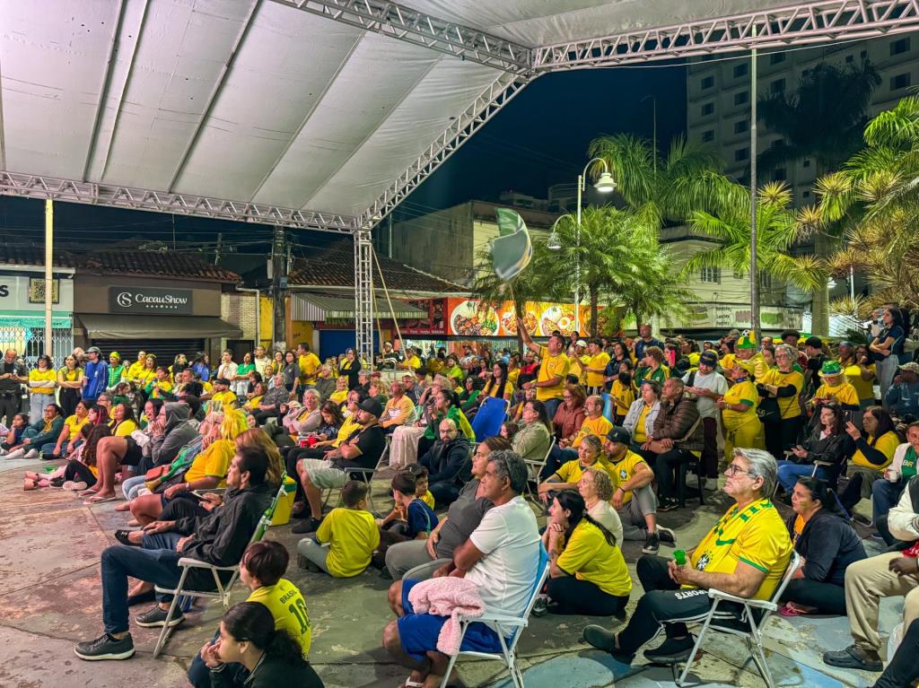 Prefeitura de Mongaguá transmite Brasil x Japão na Praça Fernando Arens nesta segunda-feira (29)