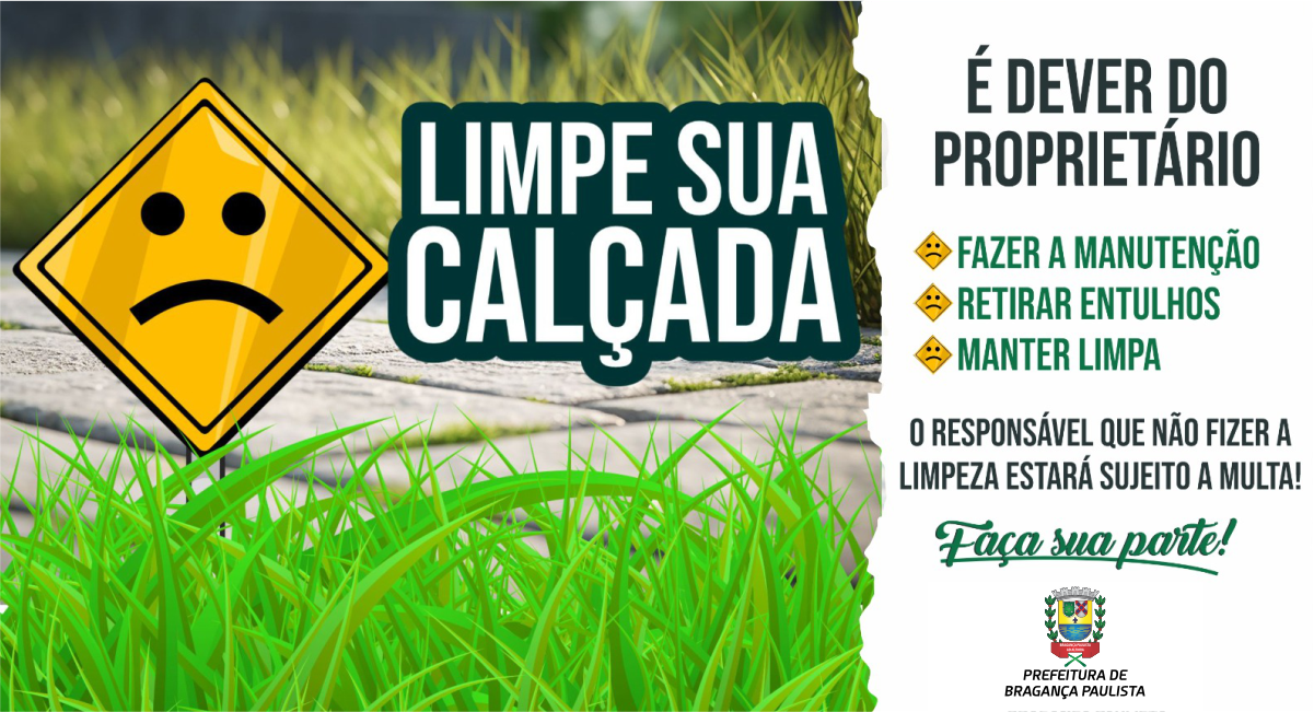 Manutenção das calçadas dos imóveis e de terrenos é de responsabilidade dos proprietários