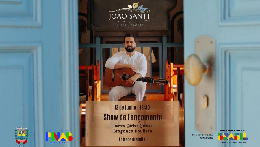 João Santt apresenta “EnCanto, Nova Poesia” em show especial no dia 13/06