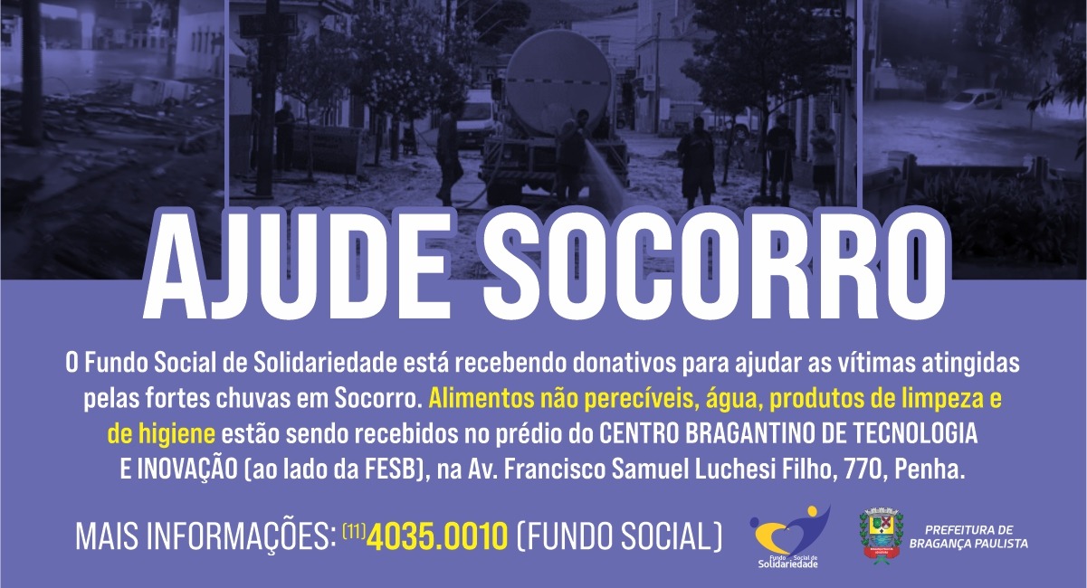 Fundo Social recebe donativos para ajudar população de Socorro