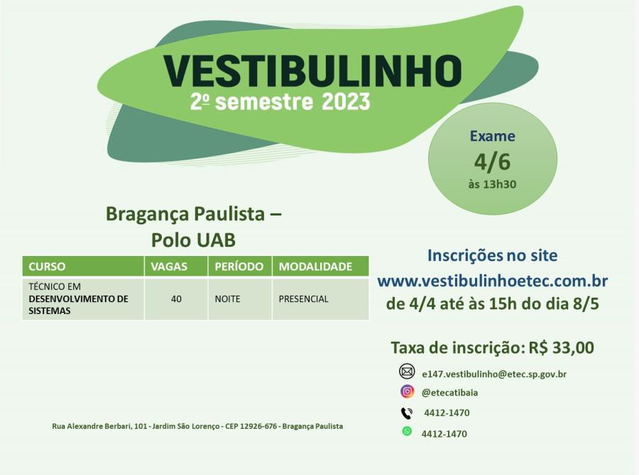 ETEC está com inscrições abertas para o curso Técnico em Desenvolvimento de Sistemas