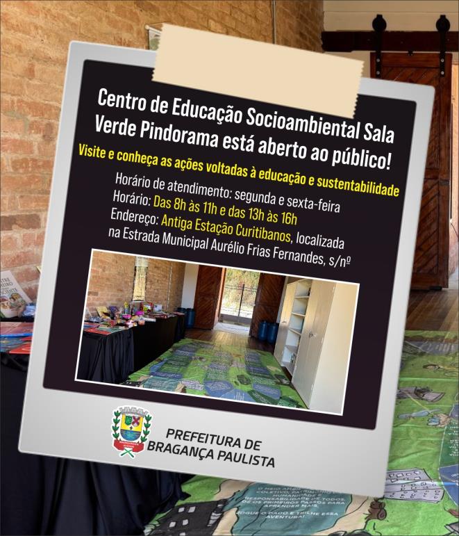 Centro de Educação Socioambiental Sala Verde Pindorama abre as portas para a população