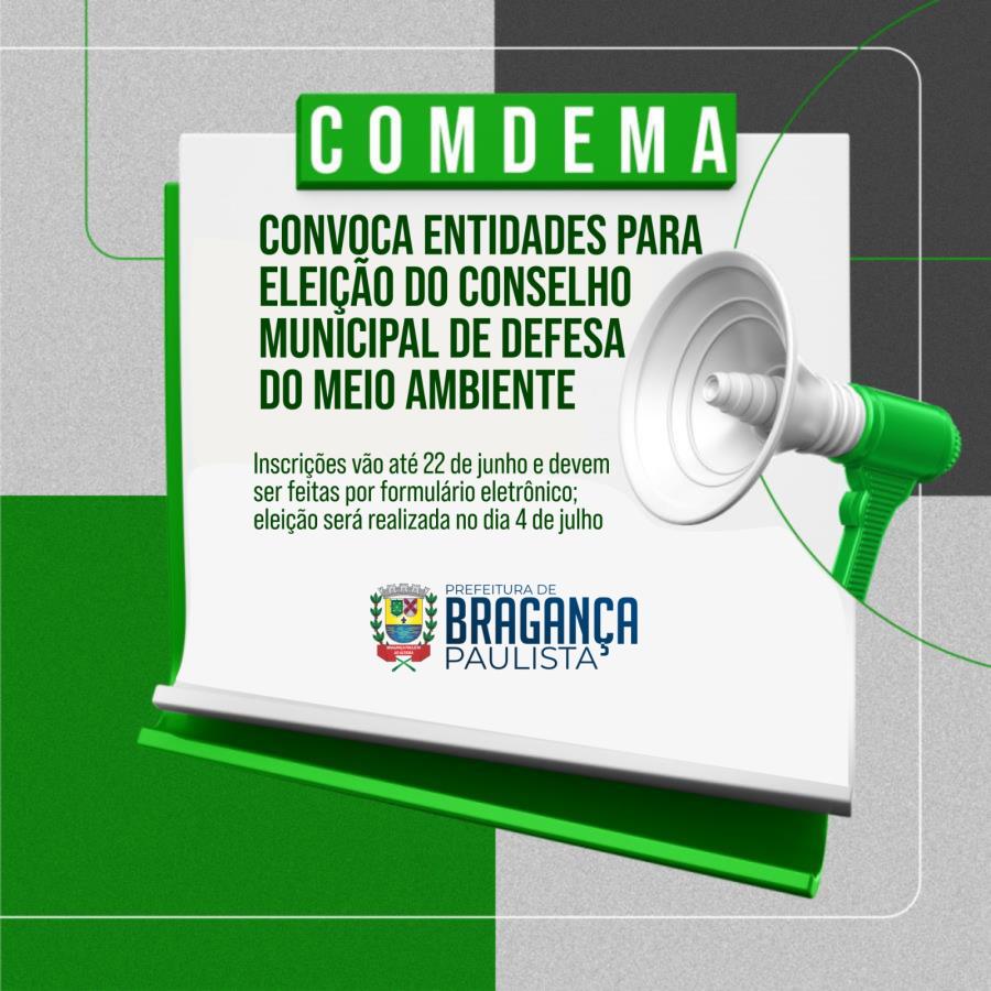 COMDEMA convoca entidades para eleição do Conselho Municipal de Defesa do Meio Ambiente