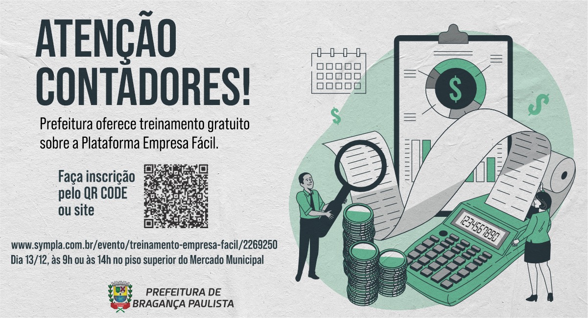 Plataforma Empresa Fácil: Prefeitura realizará novos treinamentos gratuitos para contadores em Bragança Paulista