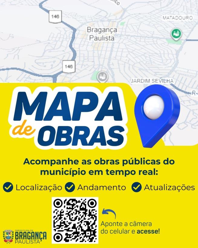 Mapa de Obras amplia transparência e permite acompanhamento das obras públicas no município