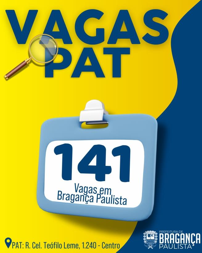 Posto de Atendimento ao Trabalhador tem 141 vagas disponíveis nesta semana