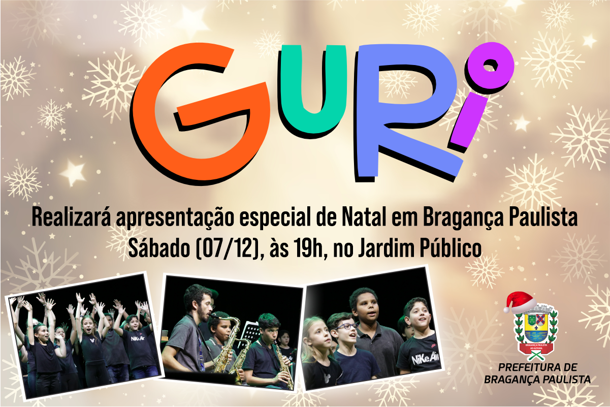 Projeto Guri realiza apresentação especial de Natal em Bragança Paulista
