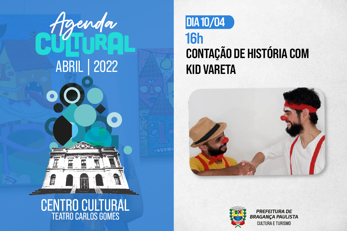 Contação de histórias infantis com Kid Vareta agita o domingo das crianças