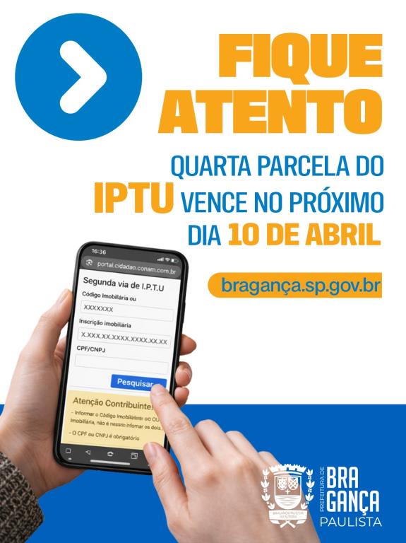 Fique atento: quarta parcela do IPTU 2026 vence em 10 de abril