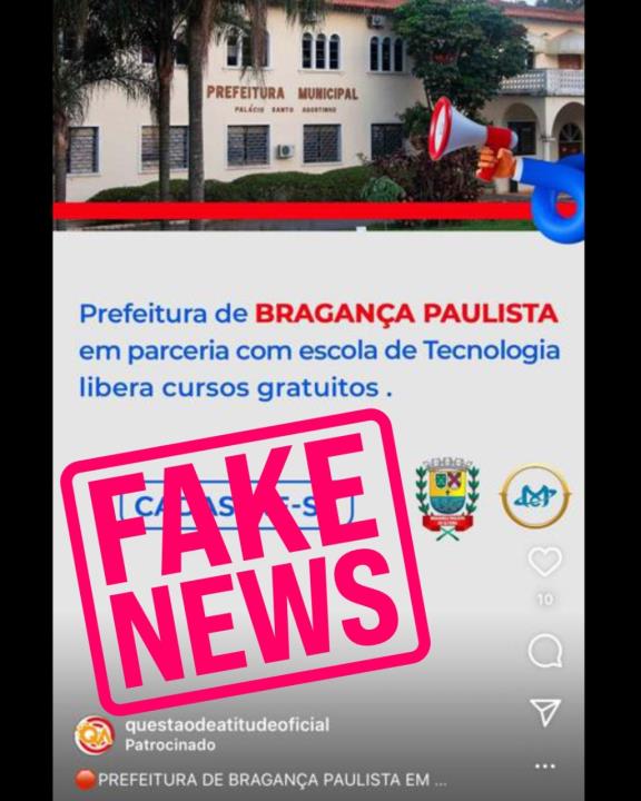 CIRCULA NOTÍCIAS FALSAS NAS MÍDIAS SOCIAIS QUE PREFEITURA ESTÁ CONTRATANDO  AUXILIAR DE CRECHE. É FAKE NEWS! – Prefeitura Municipal de Iacanga