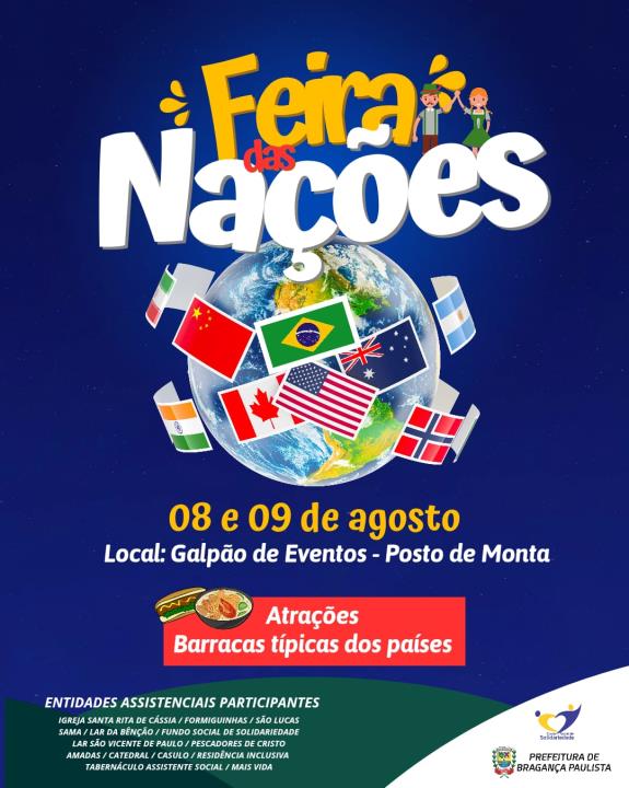 Feira das Nações será realizada em agosto em Bragança Paulista