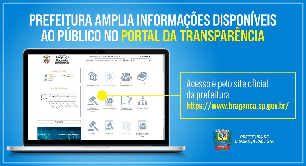 Prefeitura amplia informações disponíveis no Portal da Transparência