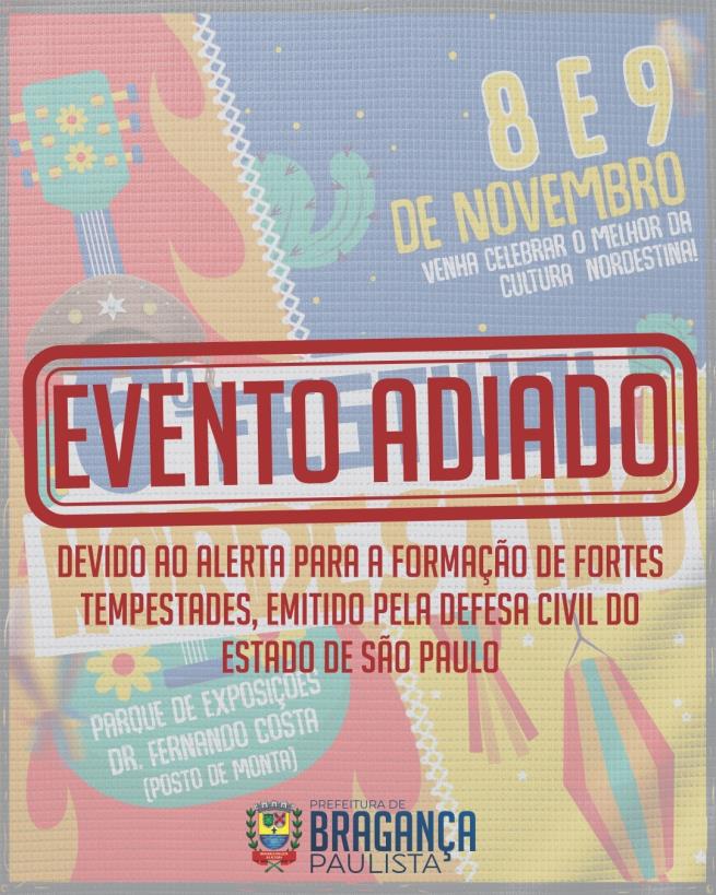 Após alerta da Defesa Civil sobre ciclone extratropical, Festival Nordestino é adiado por motivos de segurança