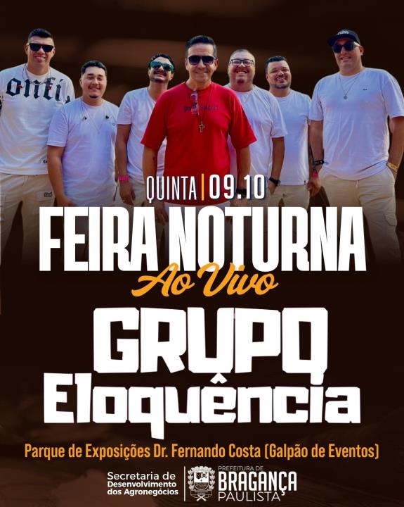 Feira Noturna do Posto de Monta acontece nesta quinta-feira (09/10) com apresentação do Grupo Eloquência