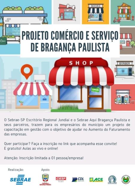Prefeitura e Sebrae lançam projeto de capacitação para comerciantes de Bragança Paulista